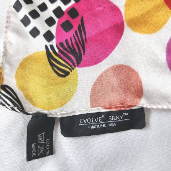 Evolve Silky Polka Dots Scarf Wrap Shawl One Size 50.5"×16" 100% Polysilk - Picture 5 of 14